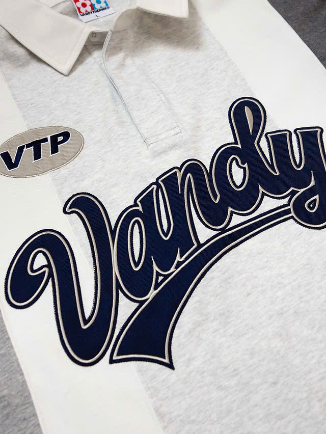 L/S Polo Vandy The Pink Grey Rugby Heather Grey