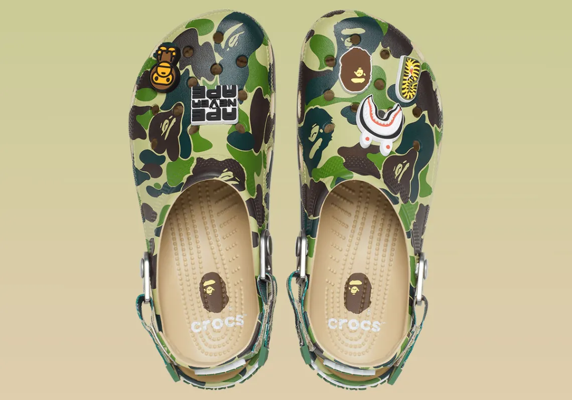 Crocs Classic Clog x Bape ABC Camo Green - Kids