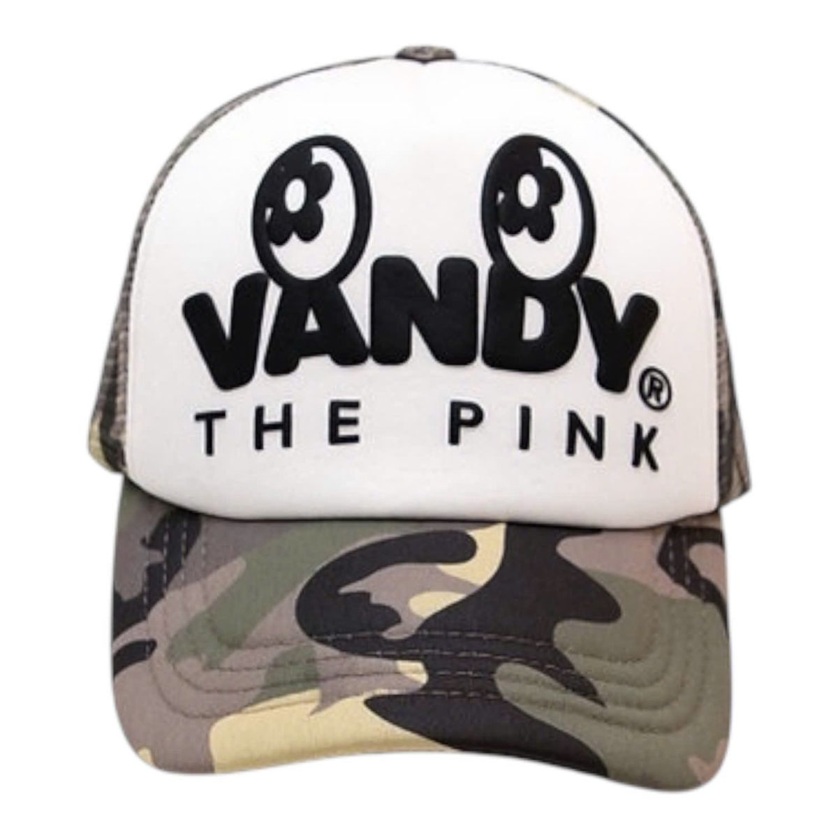 Trucker Cap Vandy The Pink Eye Logo Camo Yellow